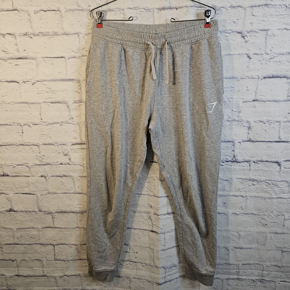 Gymshark Men's M Gray Jogger Activewear Pants Drawstring Elastic Waist
